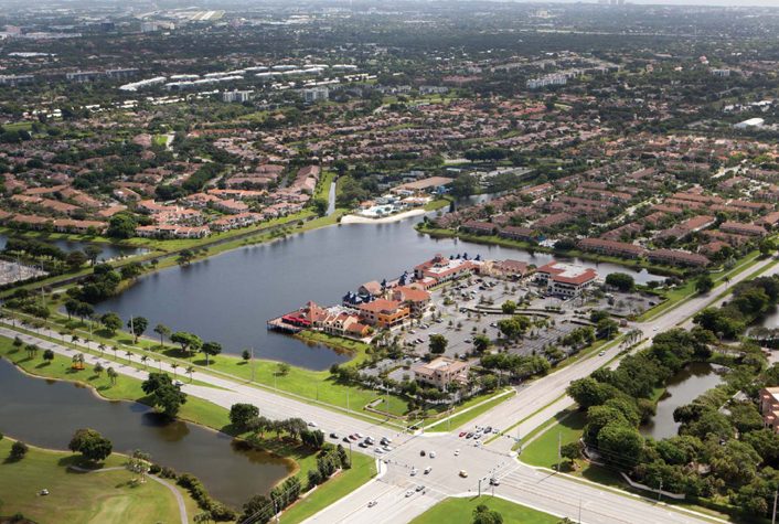 Aerial view of the Boardwalk at 18th St (formerly Wharfside at Boca Pointe), Boca Raton